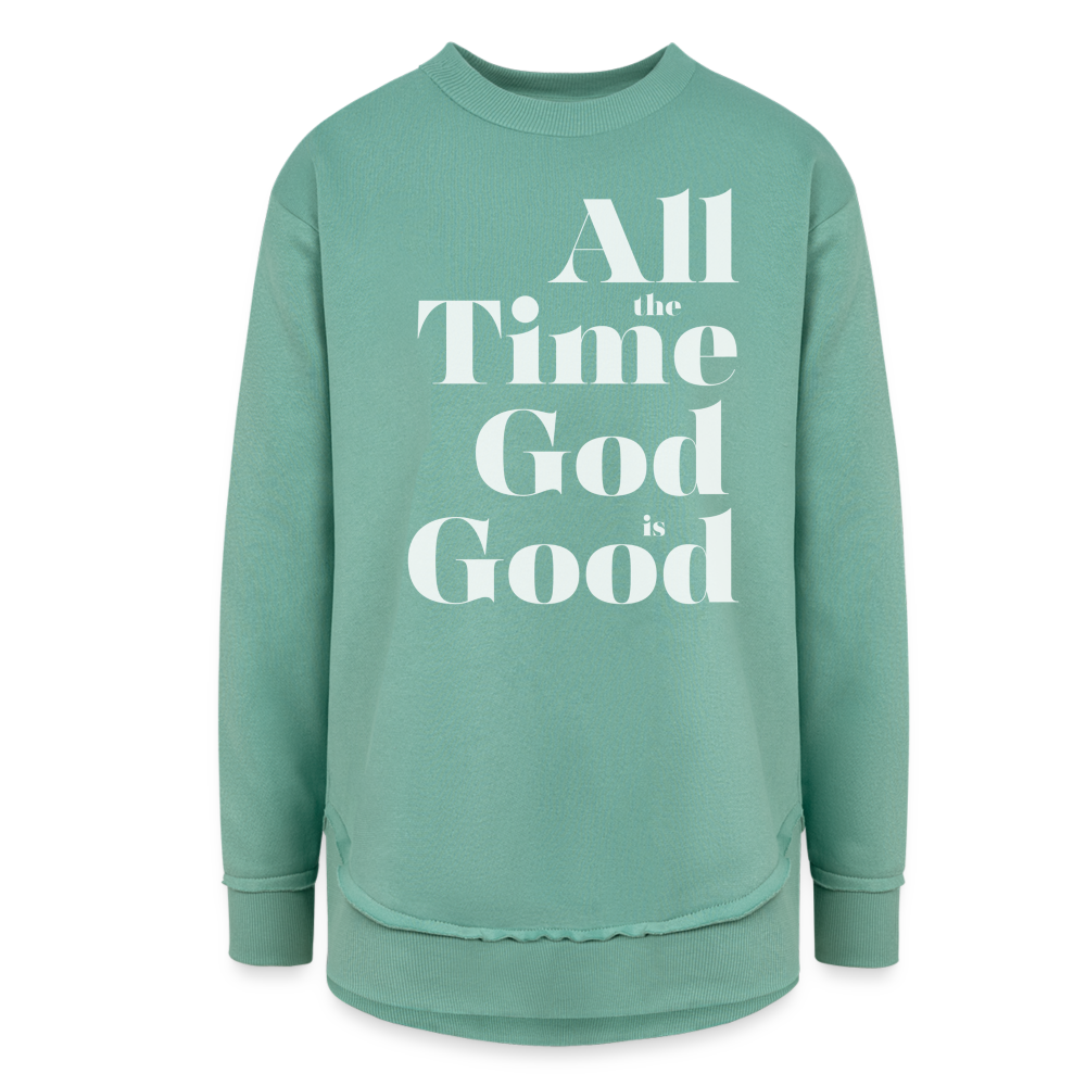 All the Time God is Good Women's Tunic Sweater - saltwater