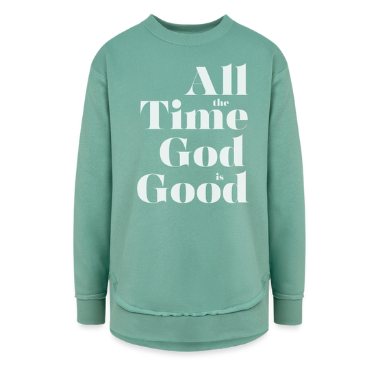 All the Time God is Good Women's Tunic Sweater - saltwater