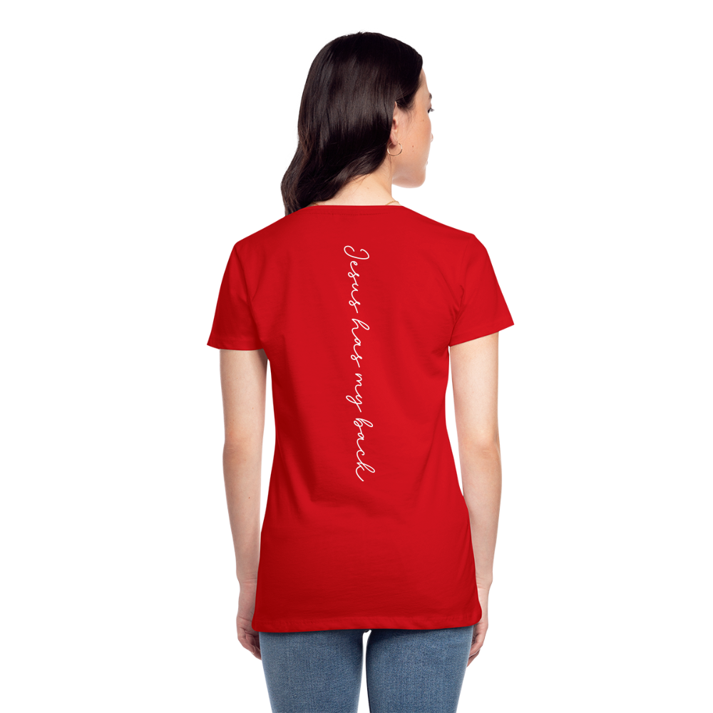 Jesus has My Back Women's T-Shirt - red