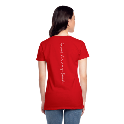 Jesus has My Back Women's T-Shirt - red