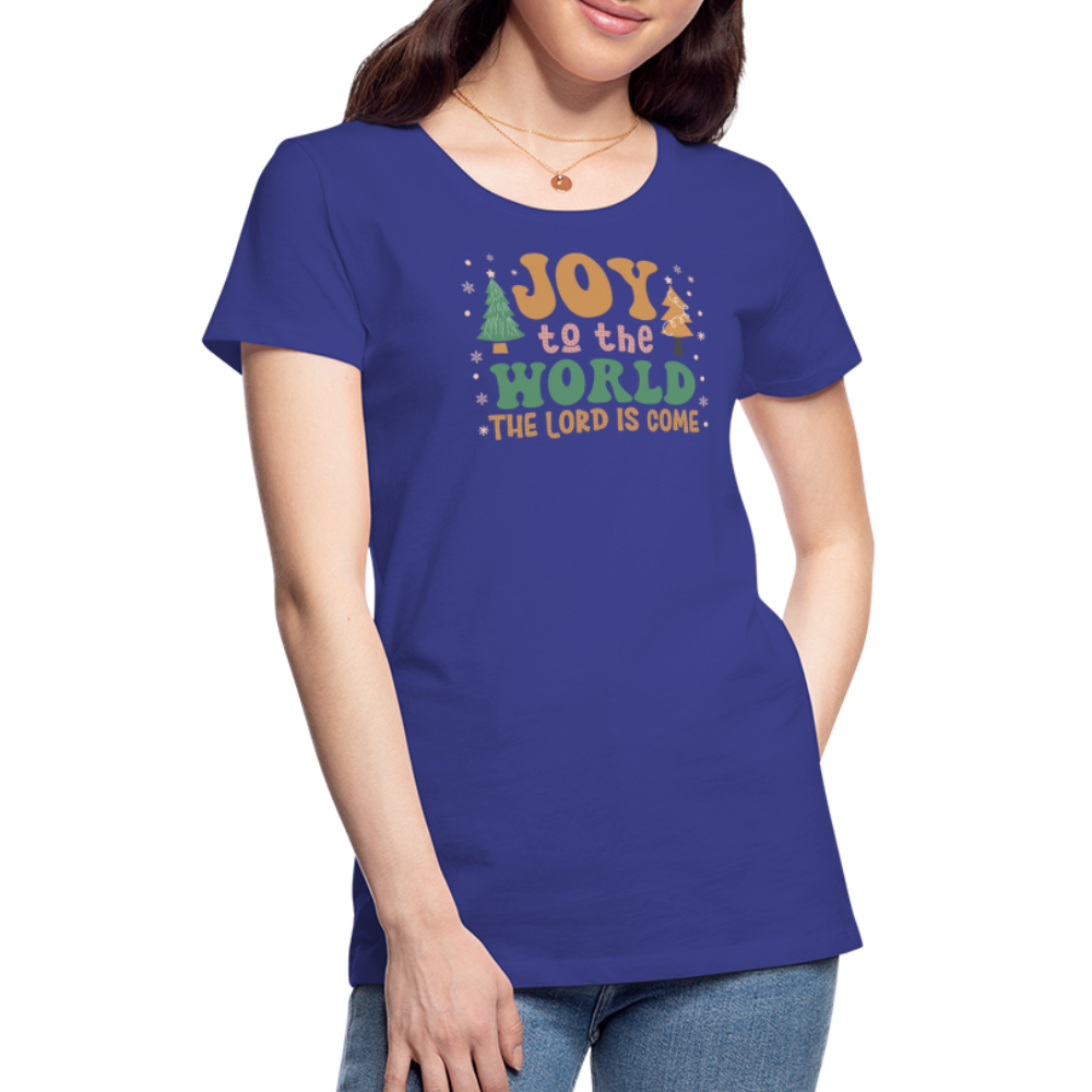 Joy to the World Christmas Family Women’s Premium T-Shirt - royal blue