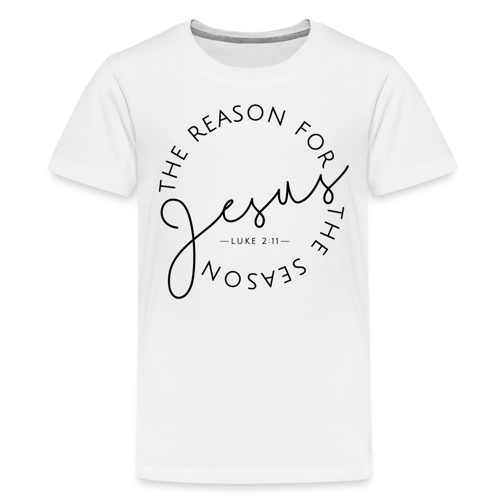 The Reason for the Season Christmas Kids' Premium T-Shirt - white