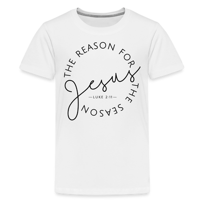 The Reason for the Season Christmas Kids' Premium T-Shirt - white