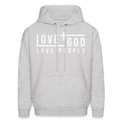 Love God Love People Men's Hoodie - ash 