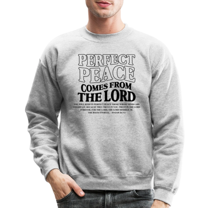 Perfect Peace Comes from the Lord Men's Sweater - heather gray