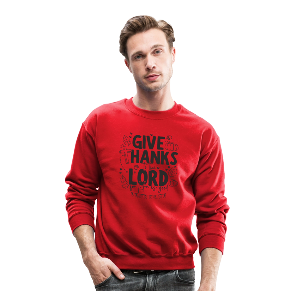 Give Thanks to the Lord Men's Sweater - red