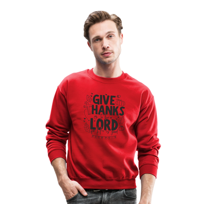 Give Thanks to the Lord Men's Sweater - red