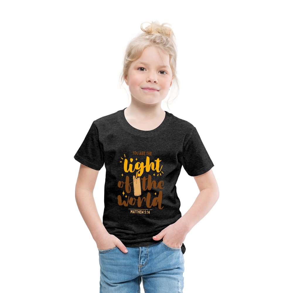 You are the Light of the World (Candle) Toddler T-Shirt - charcoal grey