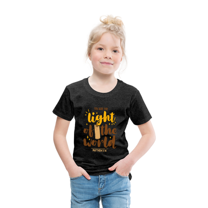 You are the Light of the World (Candle) Toddler T-Shirt - charcoal grey