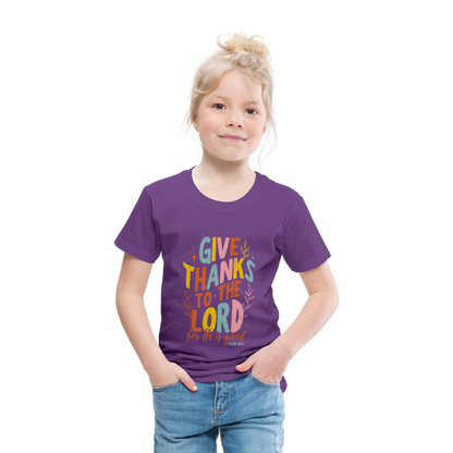 Give Thanks to the Lord (Color) Toddler T-Shirt - purple