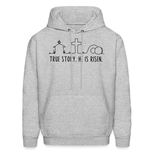 True Story He is Risen Men's Sweater - heather gray