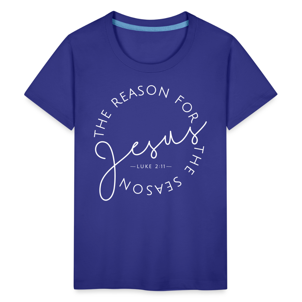 The Reason for the Season (W) Christmas Kids' Premium T-Shirt - royal blue