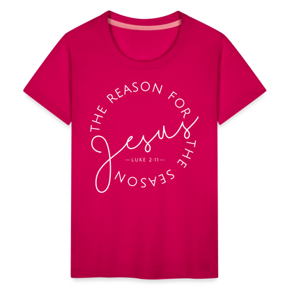 The Reason for the Season (W) Christmas Kids' Premium T-Shirt - dark pink