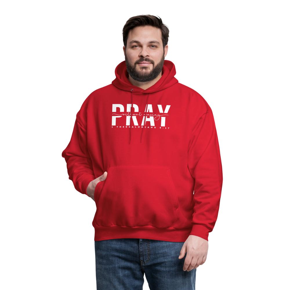 Pray Without Ceasing (W) Men's Hoodie - red