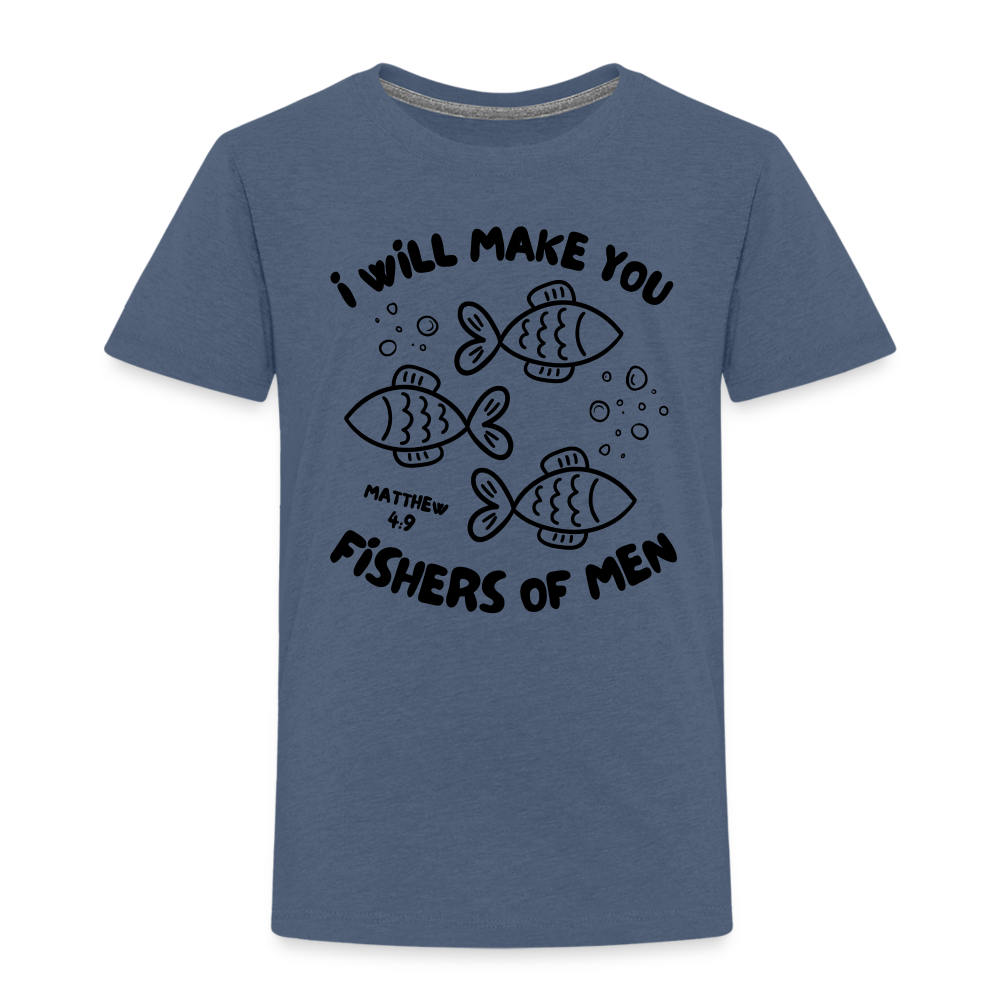 I Will Make You Fishers of Men Toddler T-Shirt - heather blue