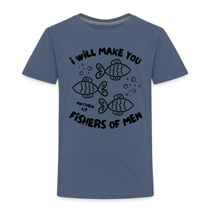 I Will Make You Fishers of Men Toddler T-Shirt - heather blue