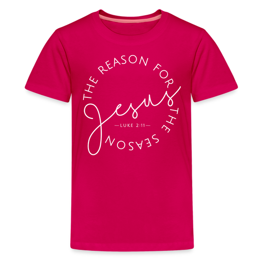 The Reason for the Season (W) Christmas Kids' Premium T-Shirt - dark pink