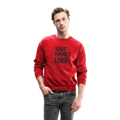 Give Thanks to the Lord Men's Sweater - red