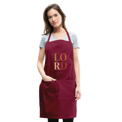 Give Thanks to the Lord Apron - burgundy