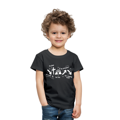 He Came He Died He Rose (W) Toddler T-Shirt - black