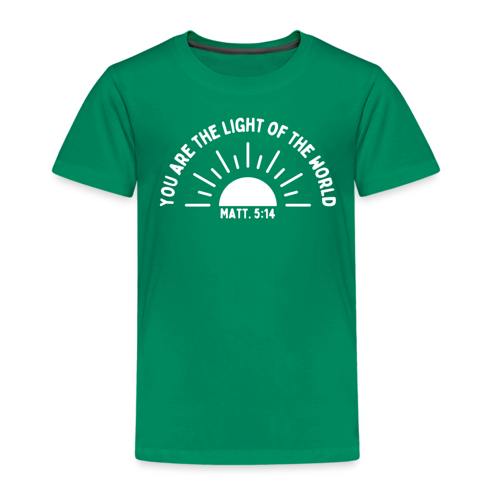 You are the Light of the World (W) Toddler T-Shirt - kelly green