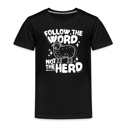 Follow the Word (W) Toddler T-Shirt - black