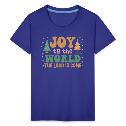 Joy to the World Christmas Family Kids' Premium T-Shirt - royal blue