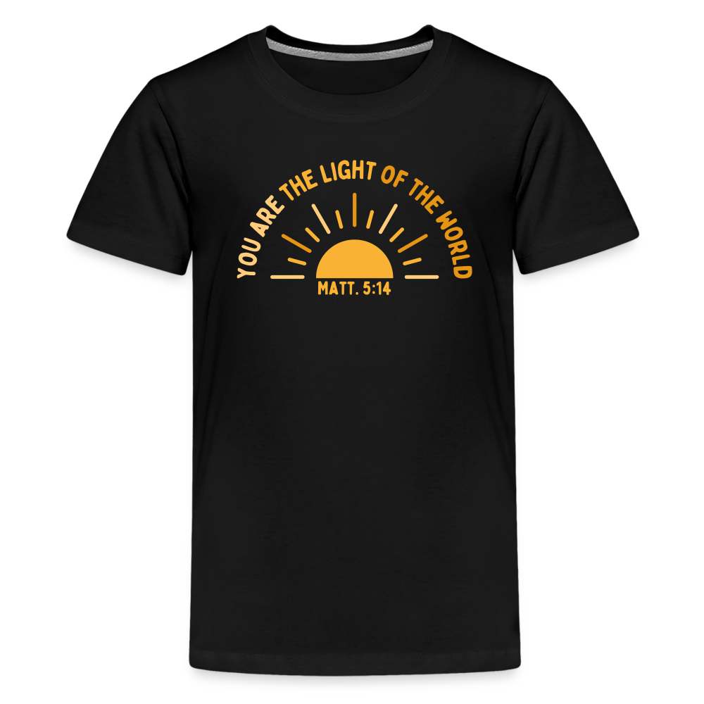 You are the Light of the World (Color) Kids T-Shirt - black