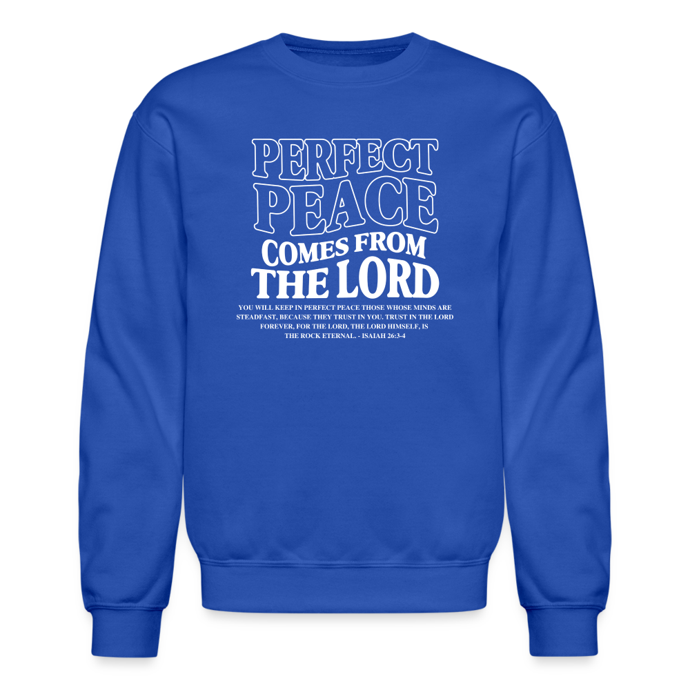 Perfect Peace Comes from the Lord Men's Sweater - royal blue