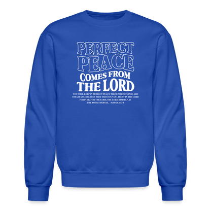 Perfect Peace Comes from the Lord Men's Sweater - royal blue