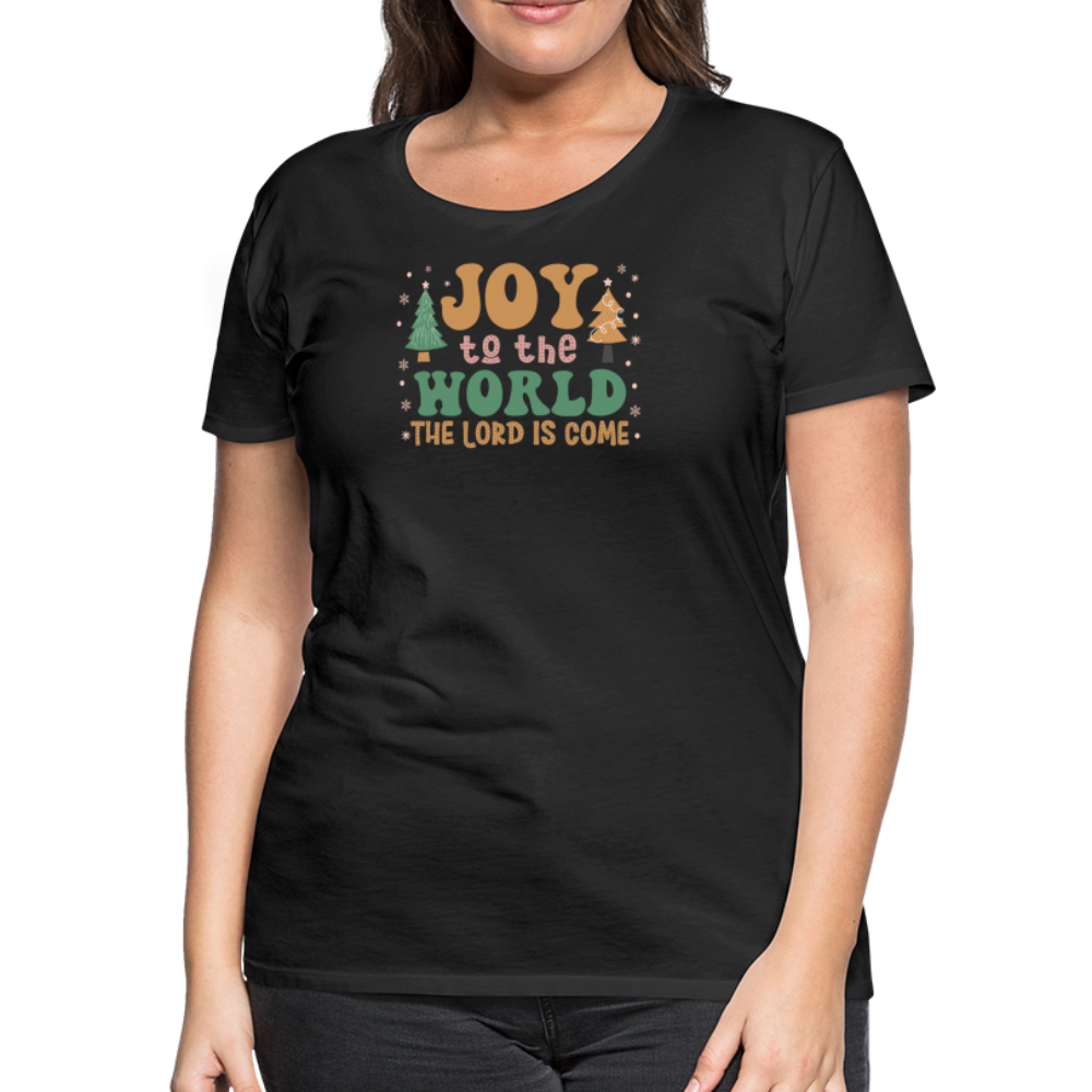 Joy to the World Christmas Family Women’s Premium T-Shirt - black