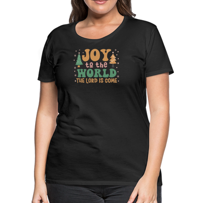 Joy to the World Christmas Family Women’s Premium T-Shirt - black