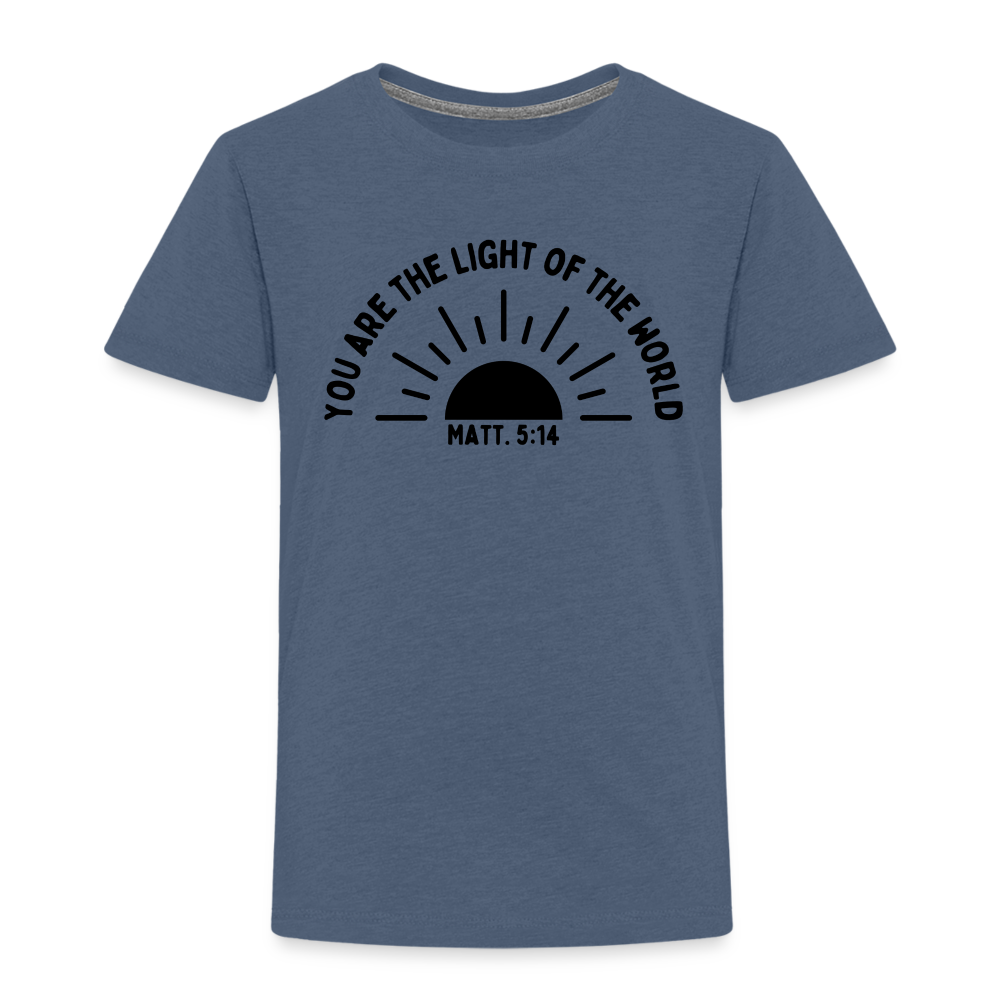 You are the Light of the World Toddler T-Shirt - heather blue