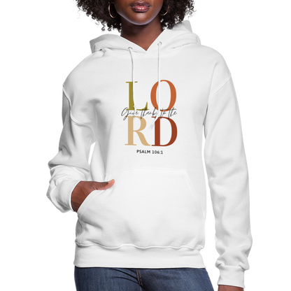 Give Thanks to the Lord Women's Hoodie - white