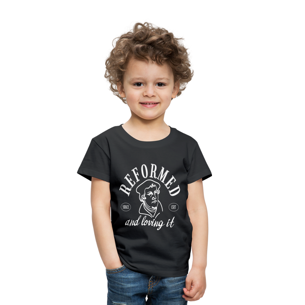 Reformed & Loving It (W) Reformation Day Toddler T-Shirt - black