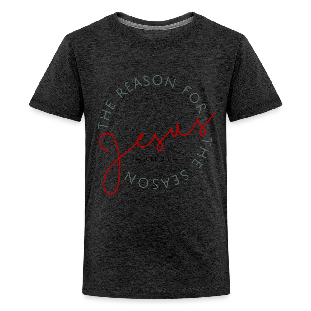 The Reason for the Season (Color) Christmas Kids' Premium T-Shirt - charcoal grey