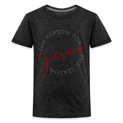 The Reason for the Season (Color) Christmas Kids' Premium T-Shirt - charcoal grey