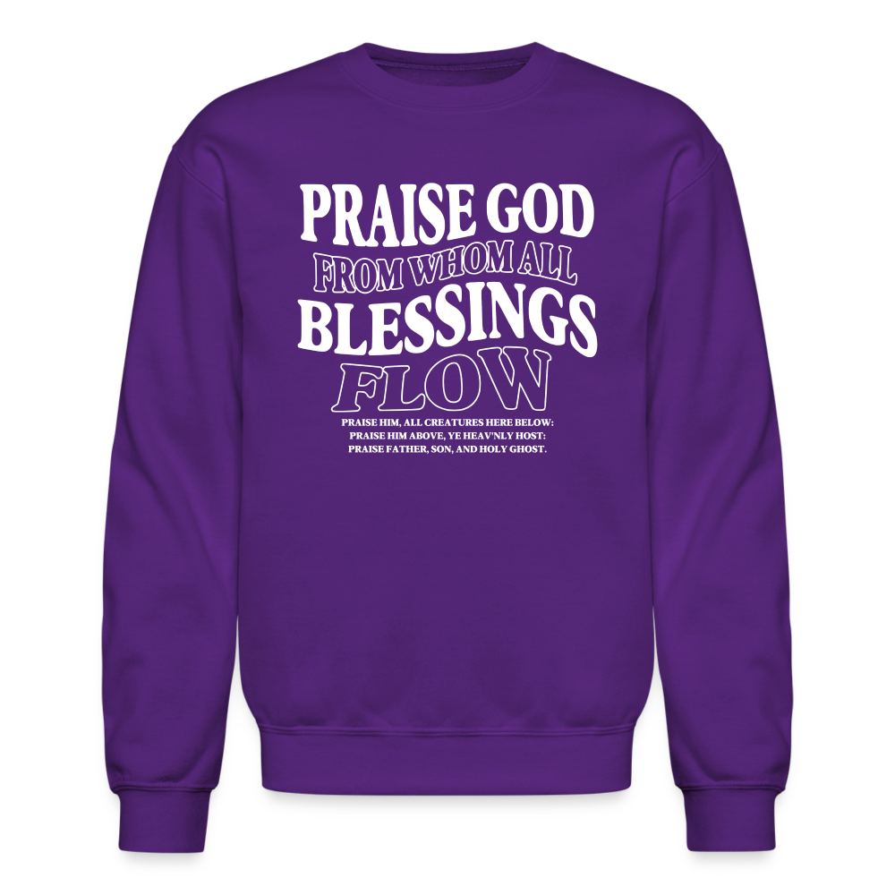 Praise God from Whom All Blessings Flow Men's Sweater - purple