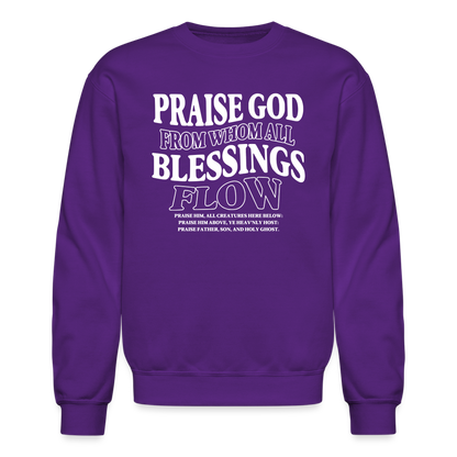 Praise God from Whom All Blessings Flow Men's Sweater - purple