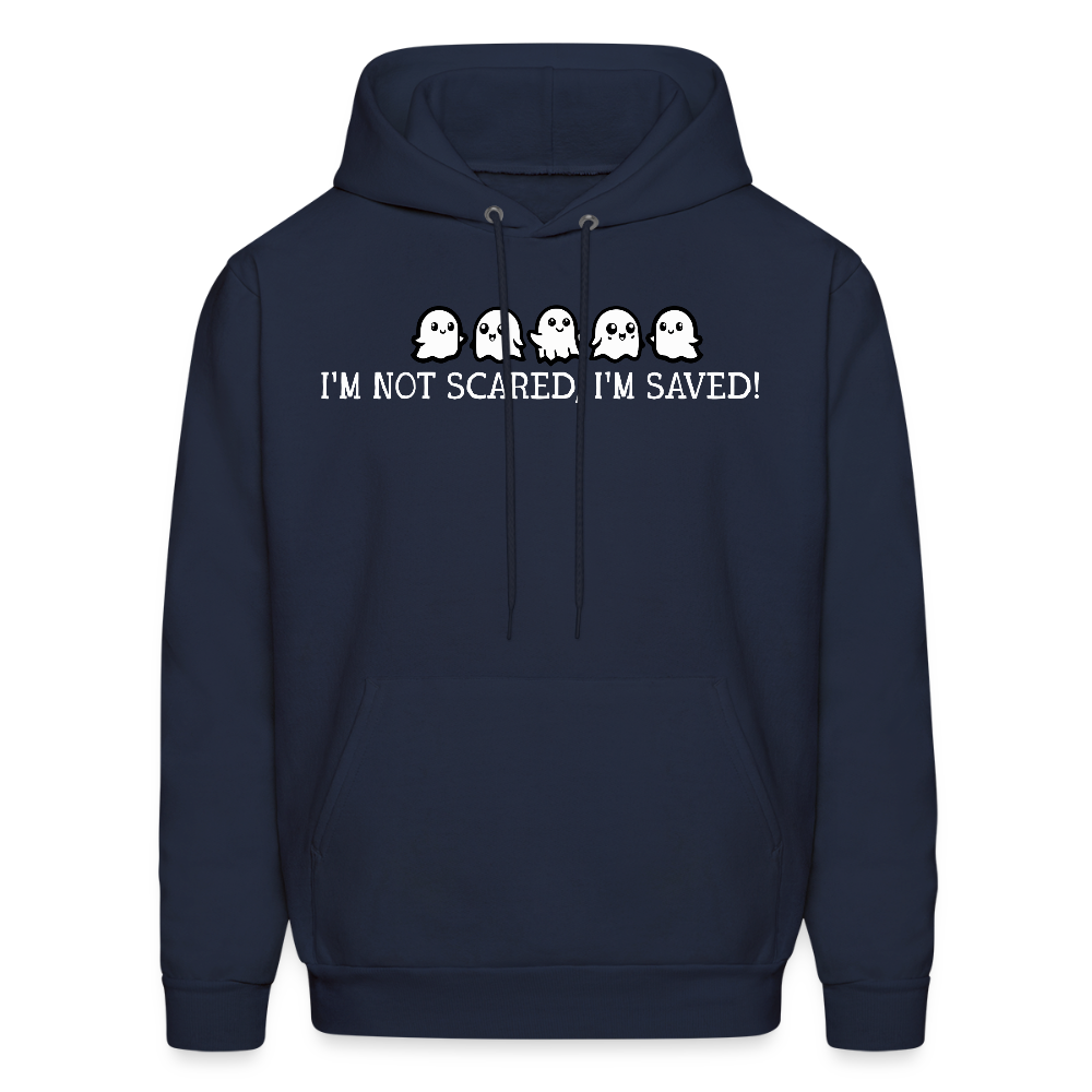 I'm Not Scared I'm Saved (W) Men's Hoodie - navy