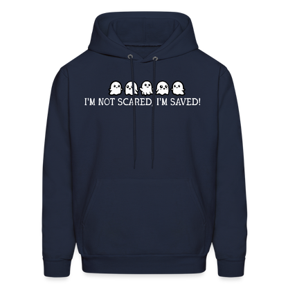 I'm Not Scared I'm Saved (W) Men's Hoodie - navy