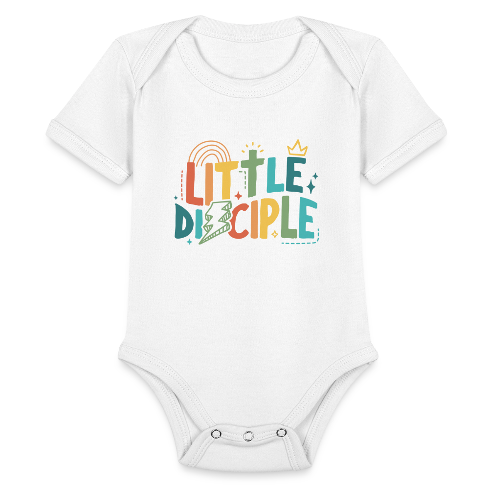 Little Disciple Baby Onesie Bodysuit - white