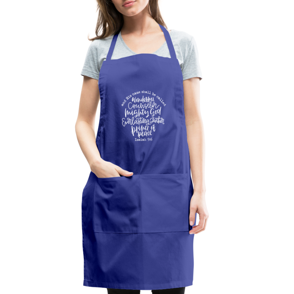 And His Name Shall Be Called Apron - royal blue