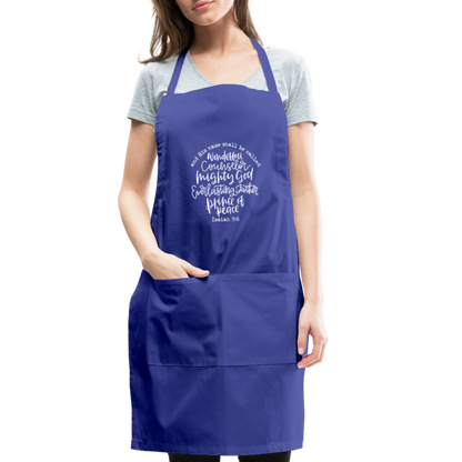 And His Name Shall Be Called Apron - royal blue