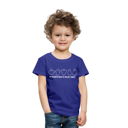 My Favorite Ghost is the Holy Ghost (Outline) Toddler T-Shirt - royal blue