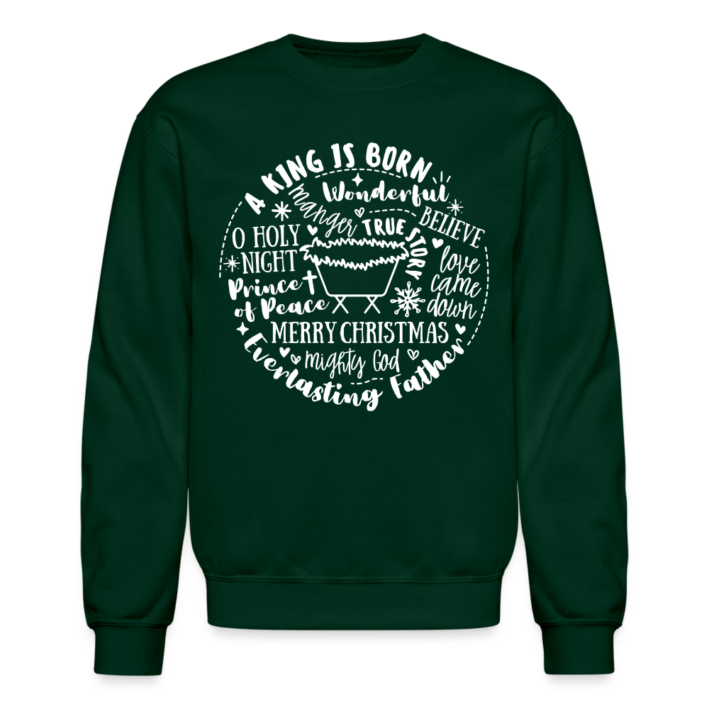 Manger Collage (W) Men's Sweater - forest green