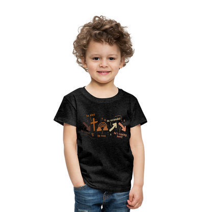 He Came He Died He Rose (Boho) Toddler T-Shirt - charcoal grey