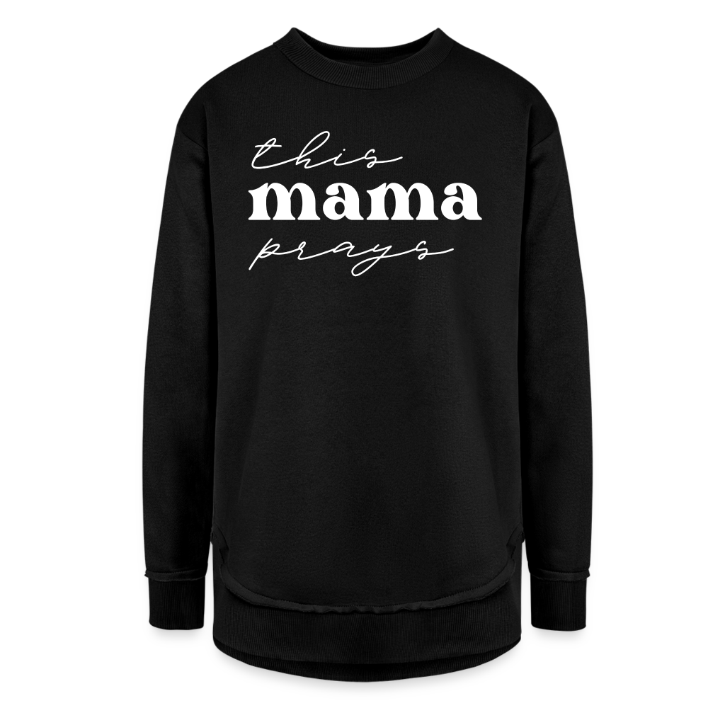 This Mama Prays (W) Women's Weekend Tunic Fleece Sweatshirt - black