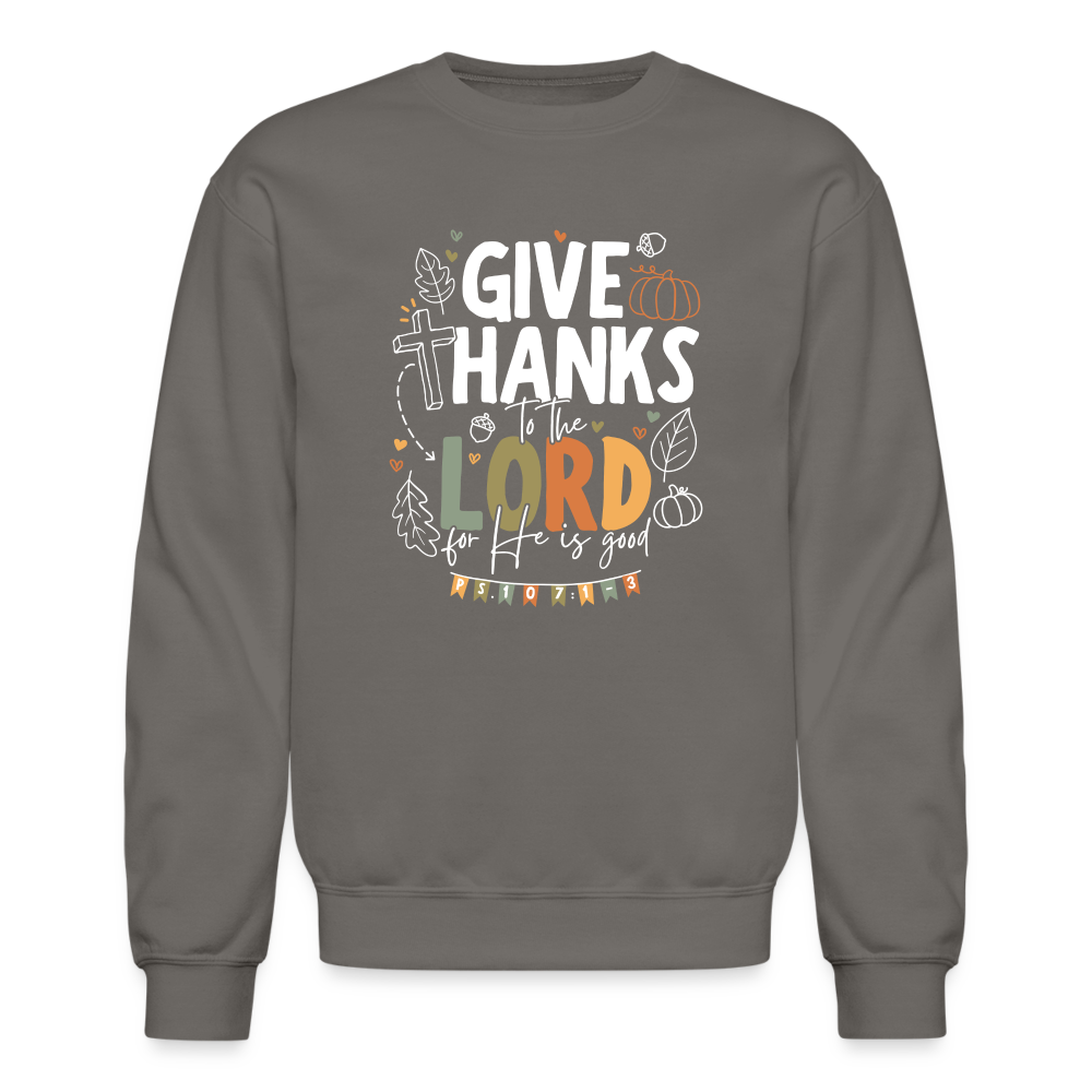 Give Thanks to the Lord (W, Color) Men's Sweater - asphalt gray