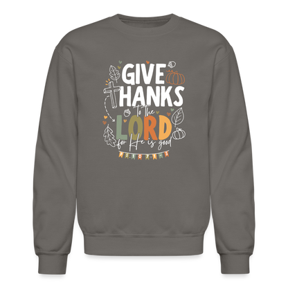 Give Thanks to the Lord (W, Color) Men's Sweater - asphalt gray